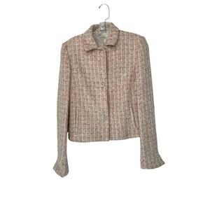 Bernard Zins Blazer Pink Tweed Twee‎ Office Work Career Business Size 4